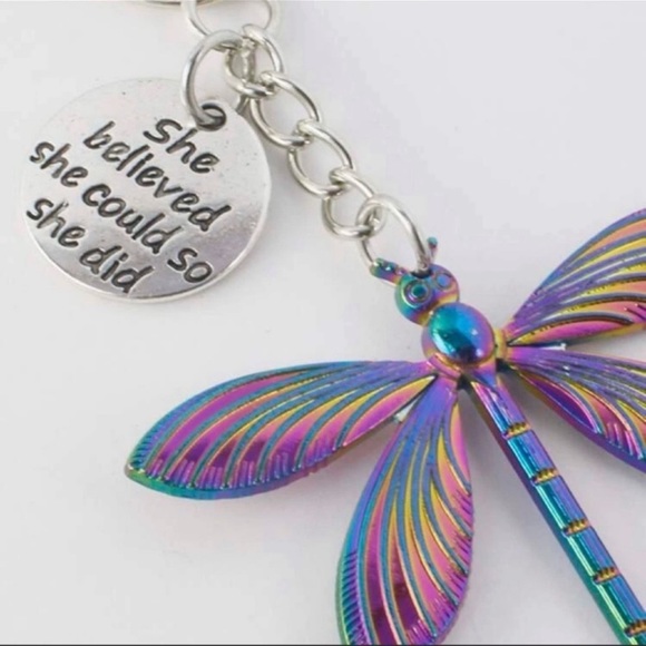 Inspirational dragonfly keychain - Picture 2 of 4